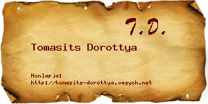 Tomasits Dorottya névjegykártya